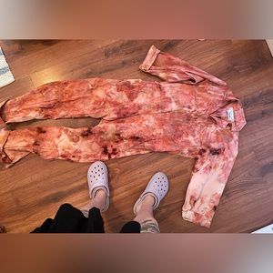 Anna Joyce ice-dyed coverall suit